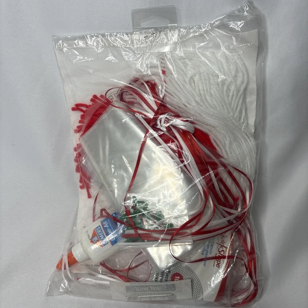 Vintage‎ Mary Maxim Needlepoint Peppermint Candy Christmas Ornaments Makes 10